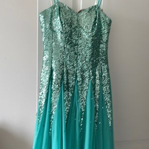 Teal/green Gown